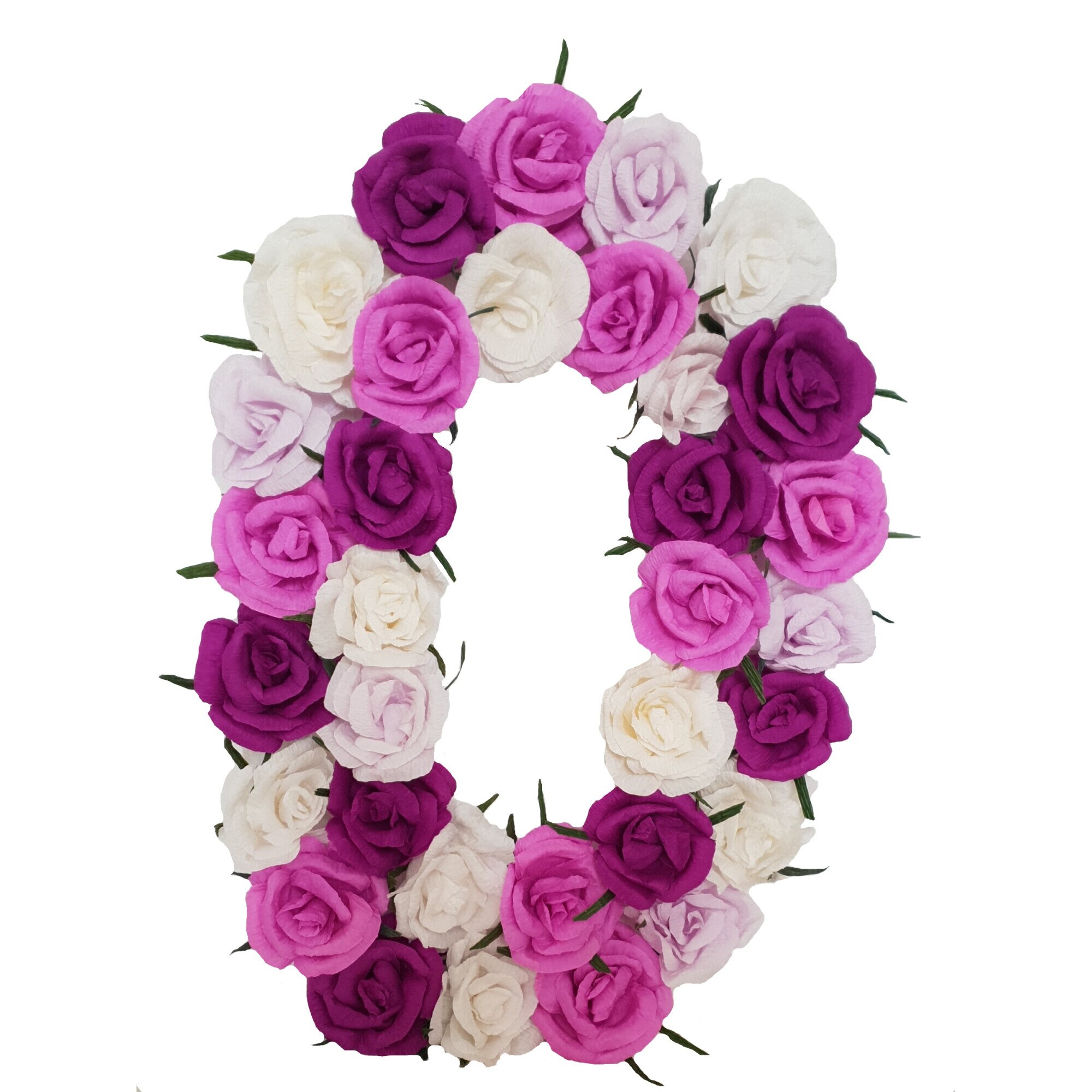 Litera volumetrica O Handmade Minis Boutique, alb cu mov