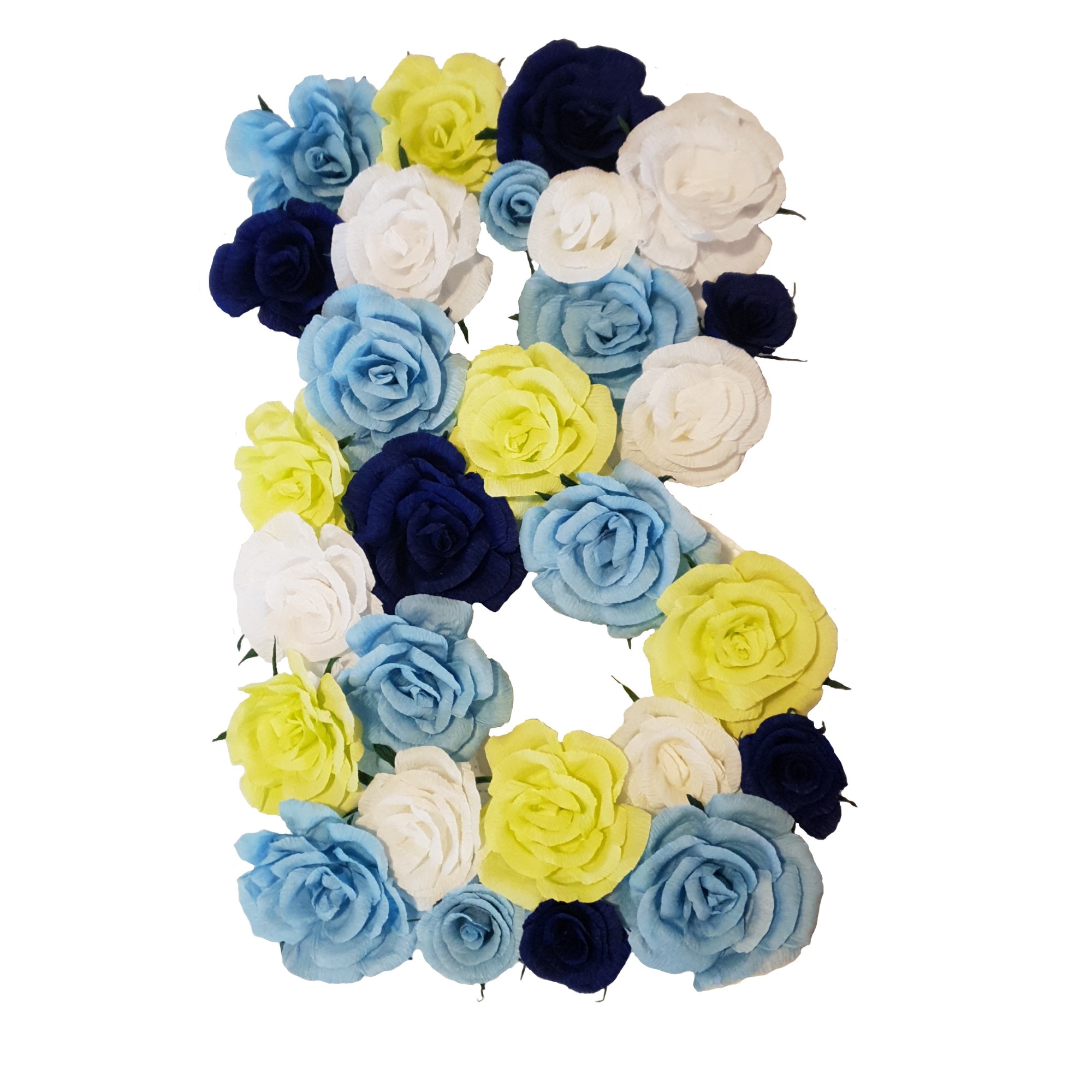 Litera volumetrica B Handmade Minis Boutique, alb, vernil si albastru