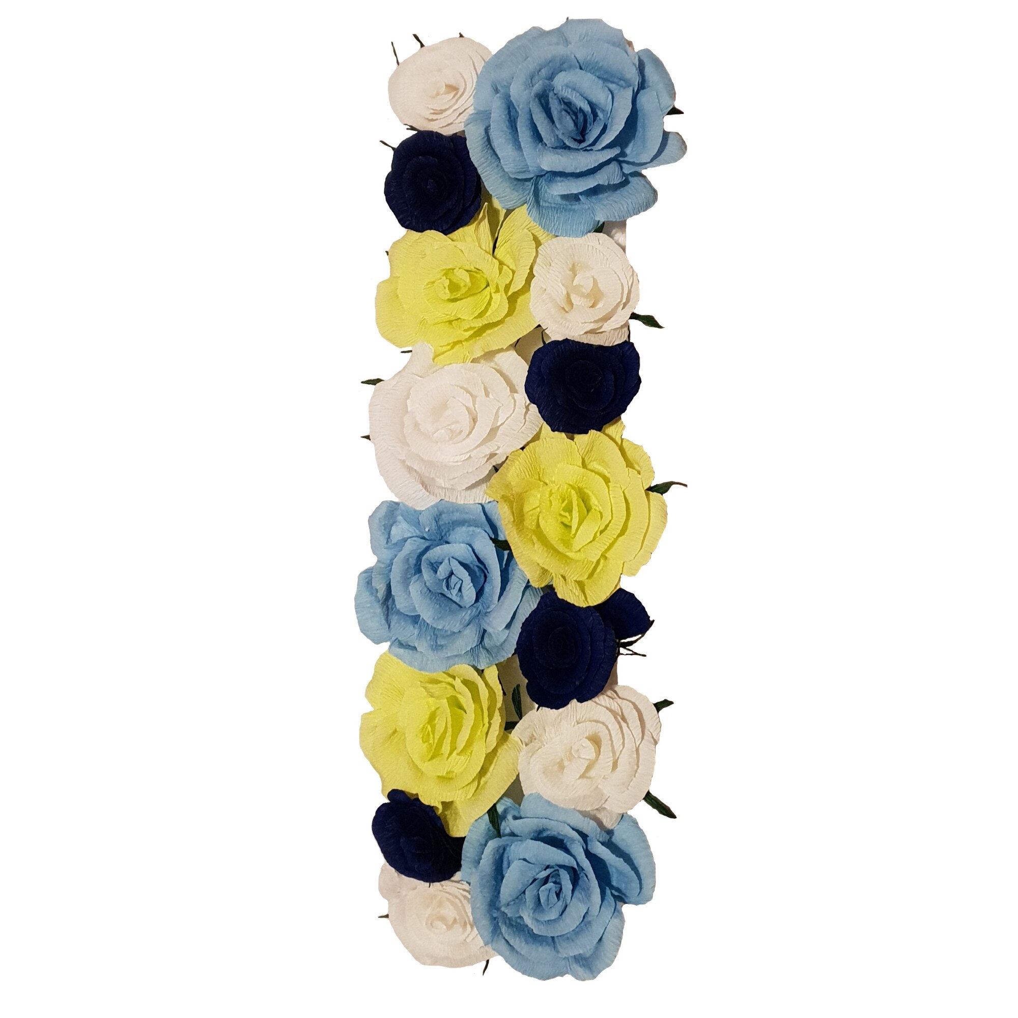 Litera volumetrica I Handmade Minis Boutique, alb, vernil si albastru