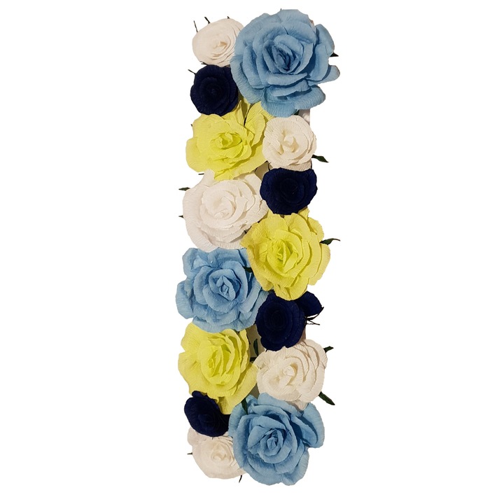 Litera volumetrica I Handmade Minis Boutique, alb, vernil si albastru