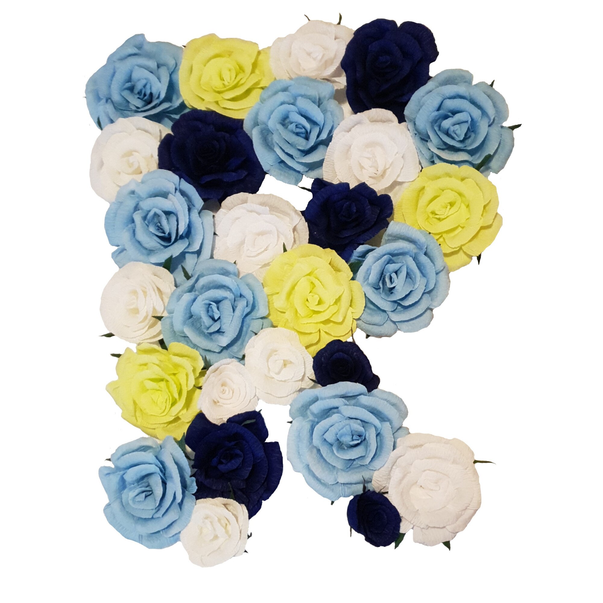 Litera volumetrica R Handmade Minis Boutique, alb, vernil si albastru