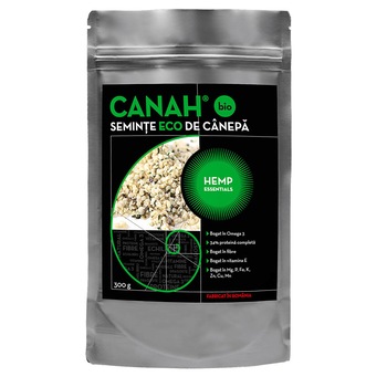 Seminte ECO Decorticate de canepa 300 g Canah Seminte ECO Decorticate de canepa 300 g Canah
