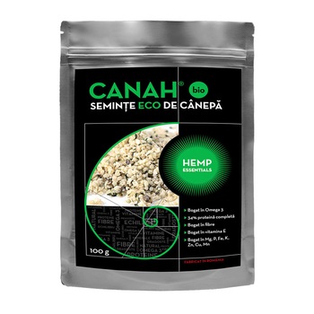 Seminte ECO Decorticate de canepa 100 g Canah Seminte ECO Decorticate de canepa 100 g Canah