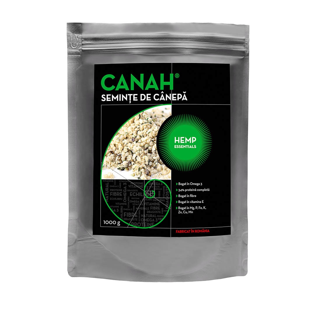Seminte Decorticate de canepa 1000 g Canah