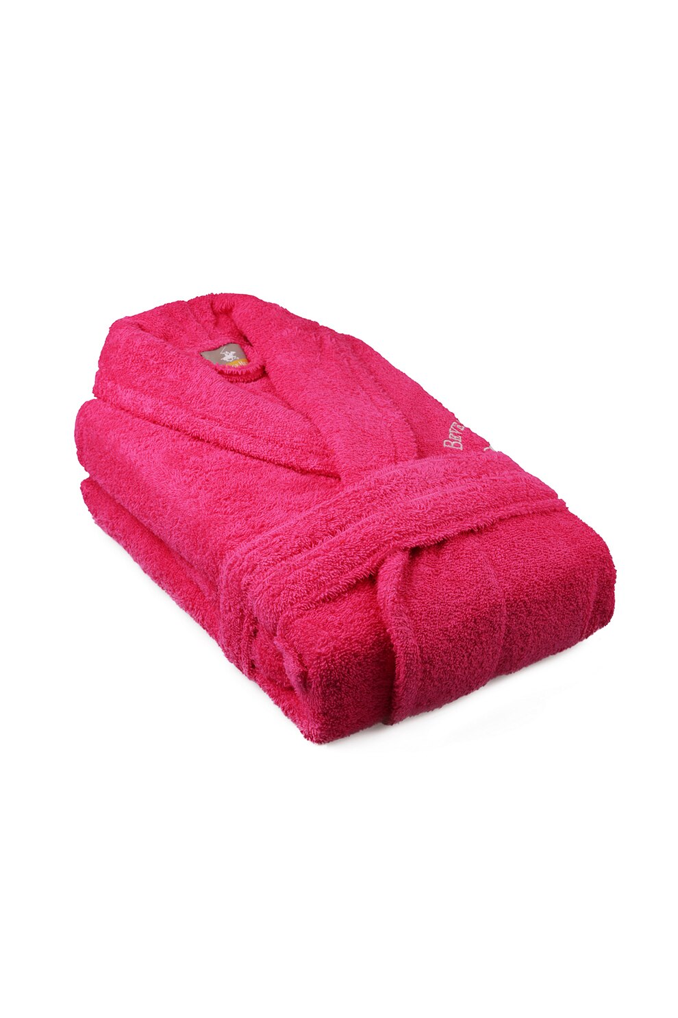 Beverly Hills Polo Club, Halat de baie, 100% bumbac, 360 gr/m², Roz zmeuriu, XS-S Standard