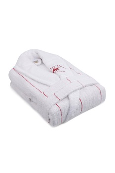 Beverly Hills Polo Club, Halat de baie unisex, 98% bumbac, 2% poliester, 360 gr/m², Alb, L-XL Beverly Hills Polo Club, Halat de baie unisex, 98% bumbac, 2% poliester, 360 gr/m², Alb, L-XL