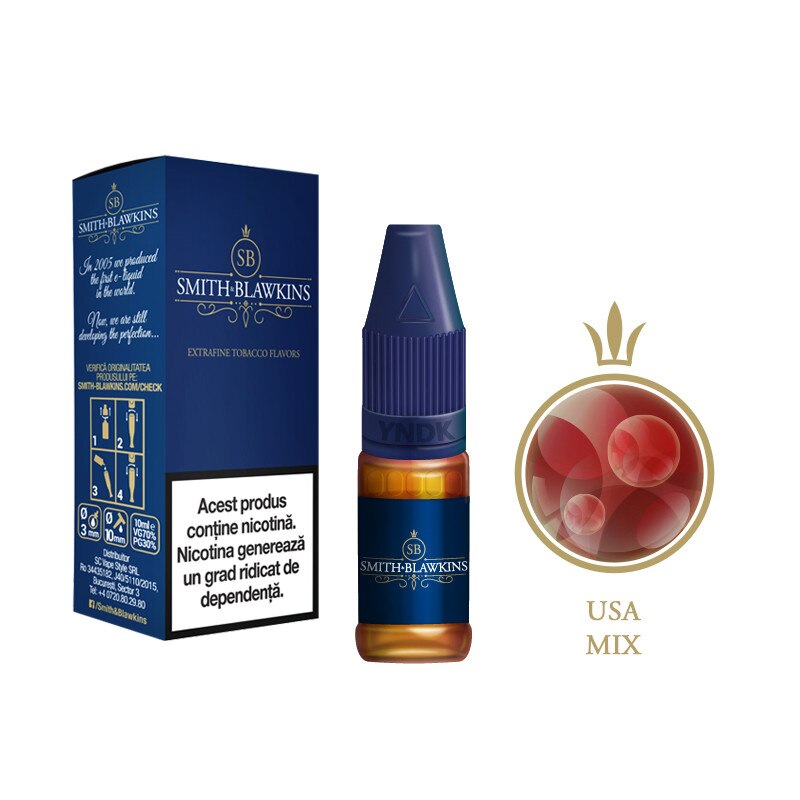 Lichid Tigara Electronica Usa Mix / Smith&Blawkins Blue - 10ml 0 mg/Nicotina