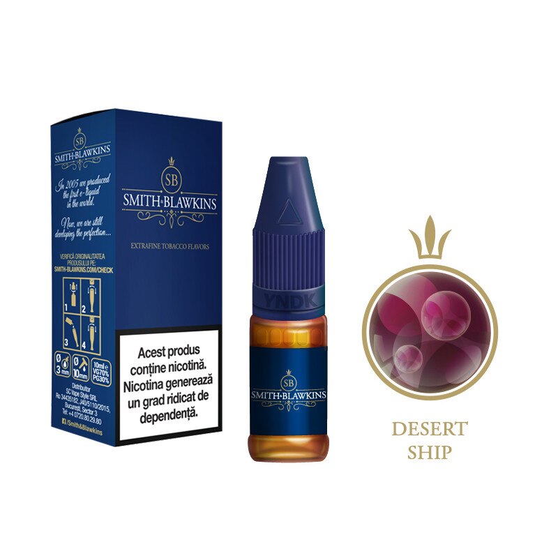 Lichid Tigara Electronica Desert Ship / Smith&Blawkins Blue - 10ml 18 mg/Nicotina