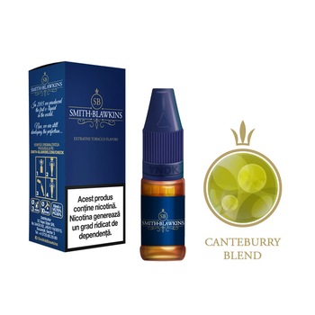 Lichid Tigara Electronica Canteburry / Smith&Blawkins Blue - 10ml 12 mg/Nicotina Lichid Tigara Electronica Canteburry / Smith&Blawkins Blue - 10ml 12 mg/Nicotina