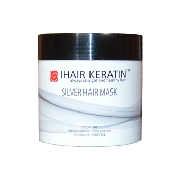 Masca coloranta par gri, argintiu Ihair Keratin 500ml Masca coloranta par gri, argintiu Ihair Keratin 500ml