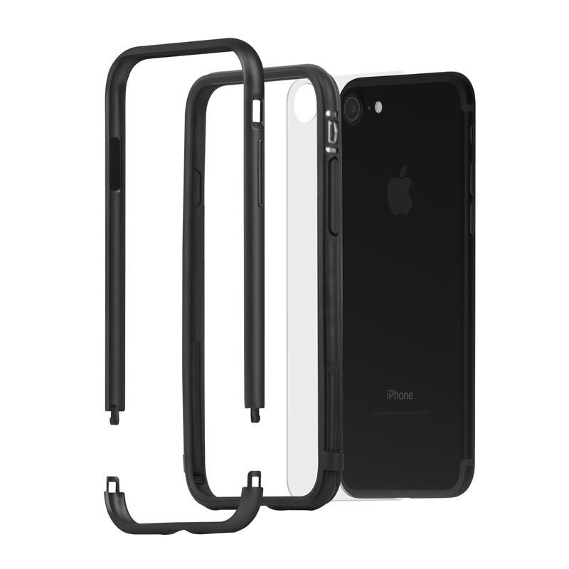 Bumper Moshi Luxe pentru iPhone 8/7, Aluminiu, Negru