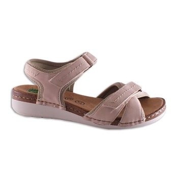 Sandale dama Reflexan, cu brant moale de confort, Bej, Bej Sandale dama Reflexan, cu brant moale de confort, Bej, Bej