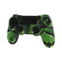 husa pro soft silicone protective cover with ribbed handle grip camo green ps4 imagen 13_0_
0