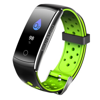 Bratara fitness TechONE™ Q8S, color, heart rate, tensiune, management somn, OLED 0.96 inch, IP68 submersibilia, Negru/Verde Bratara fitness TechONE™ Q8S, color, heart rate, tensiune, management somn, OLED 0.96 inch, IP68 submersibilia, Negru/Verde