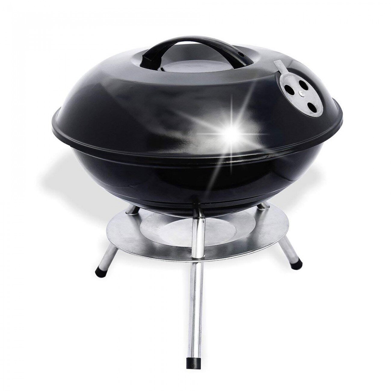 Gratar cu Capac SAPIR SP 1720 C, 37 x 40 cm, Metalic, Negru