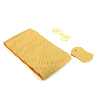 Husa volan EVO LUXA027 piele cu gaurele marime: M + ac si ata .Culoare: bej Husa volan EVO LUXA027 piele cu gaurele marime: M + ac si ata .Culoare: bej