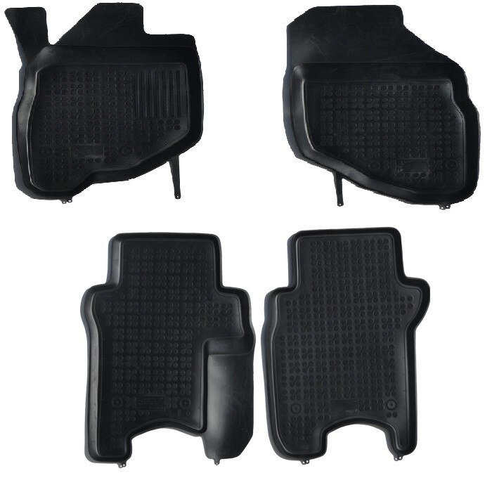 Set 4 covorase interior din cauciuc stil tavita MAGSTAR LUX dedicate, compatibile cu Honda Jazz I 2002-2008 Negru