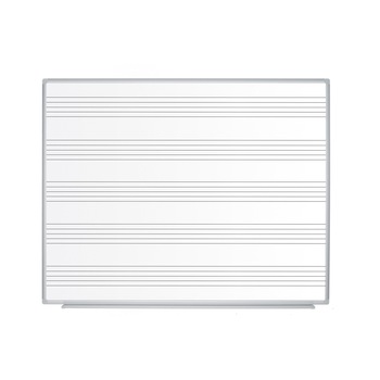 Tabla alba magnetica cu portativ muzical Bi-Office - 120x120 cm Tabla alba magnetica cu portativ muzical Bi-Office - 120x120 cm