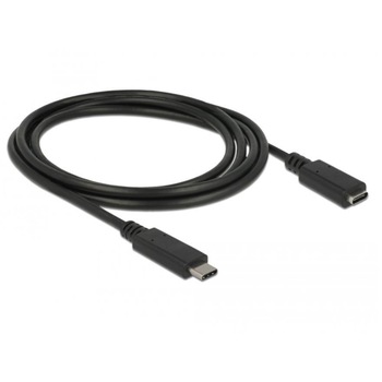 Cablu USB-C la USB-C 3.1, Delock, Lungime 1.5 m, Negru Cablu USB-C la USB-C 3.1, Delock, Lungime 1.5 m, Negru