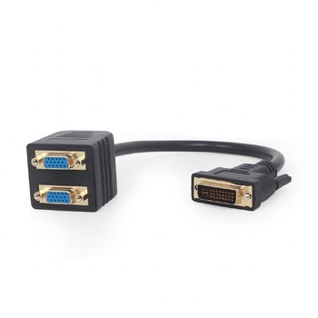 Adaptor Gembird DVI la VGA pasiv, Negru Adaptor Gembird DVI la VGA pasiv, Negru