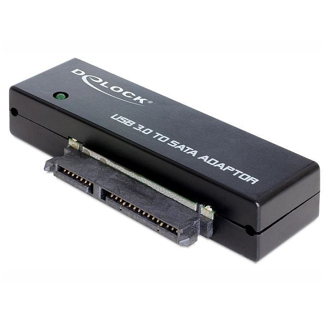 Adaptor USB 3.0 la SATA 22 pin, Delock, Negru