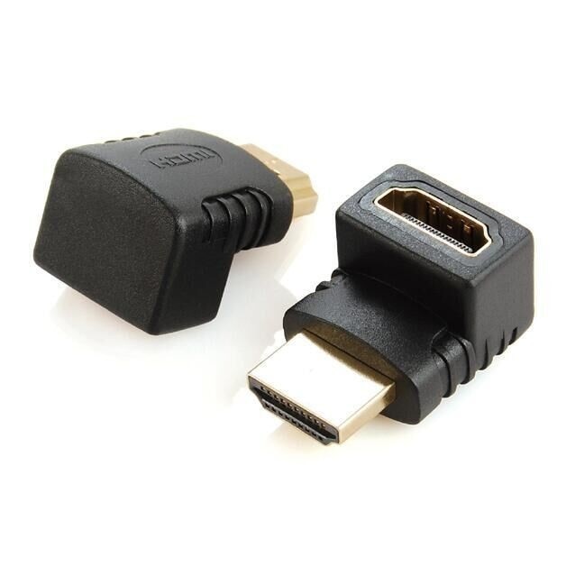 Adaptor Gembird, HDMI Angled 270 masculin-feminin, Negru