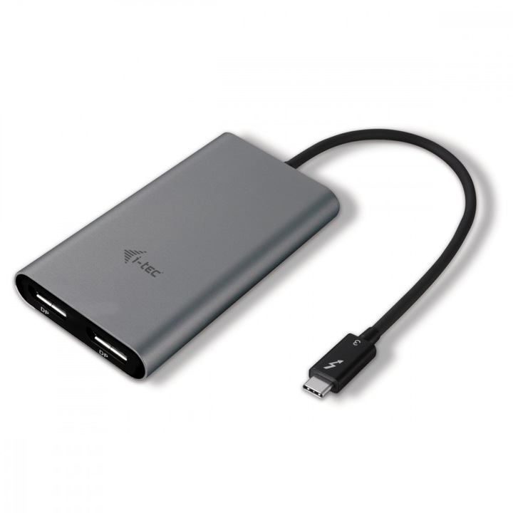 Адаптер i-Tec за MacOS Tablet Notebook, Thunderbolt 3 Dual Display Video Port, черен
