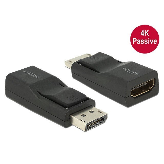 Adaptor Displayport la HDMI, 4K, Lungime 1.2 m, Delock, Negru