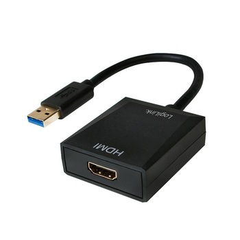 Adaptor Logilink USB 3.0 Tip A tata - HDMI Tip A mama Adaptor Logilink USB 3.0 Tip A tata - HDMI Tip A mama