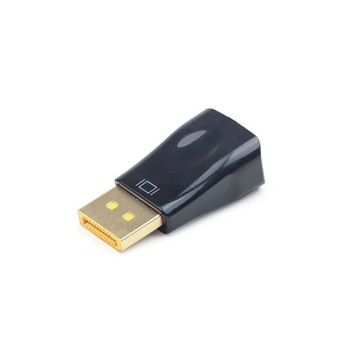 Adaptor DisplayPort 1.1 tata la VGA 15 pin mama, Negru, Gembird Adaptor DisplayPort 1.1 tata la VGA 15 pin mama, Negru, Gembird