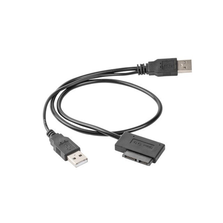 Adaptor Gembird, USB (m), Sata Slim SSD, Negru