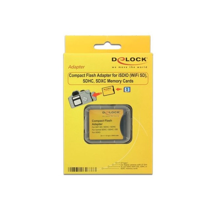 Adaptor pentru card de memorie (sd / sdhc / sdxc / isdio) Impakt - pentru tipuri de memorie compact flash I (cf)