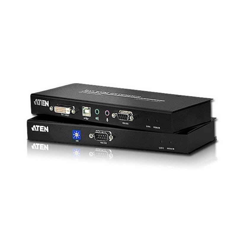 Extender Consola, Aten CE600 60M, DVI/USB, Negru