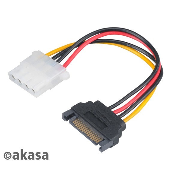 Adaptor AK-CBPW0315 SATA 15 Pin la Molex 4 Pin, Akasa, Multicolor