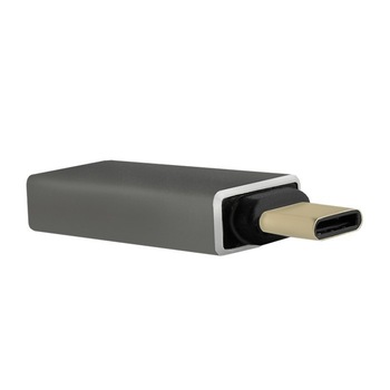 Adaptor Qoltec USB 3.1 Tip C tata la USB 3.0 Tip A mama, Gri Adaptor Qoltec USB 3.1 Tip C tata la USB 3.0 Tip A mama, Gri