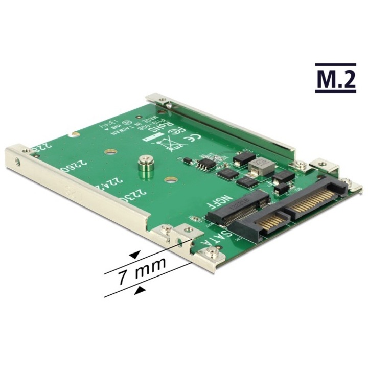 Delock 62544 2.5" konverter SATA 22 Pin > M.2 NGFF (62544)