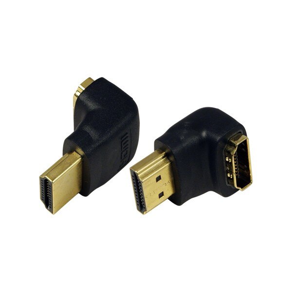 Adaptor unghiular Logilink HDMI tata - HDMI mama, Negru