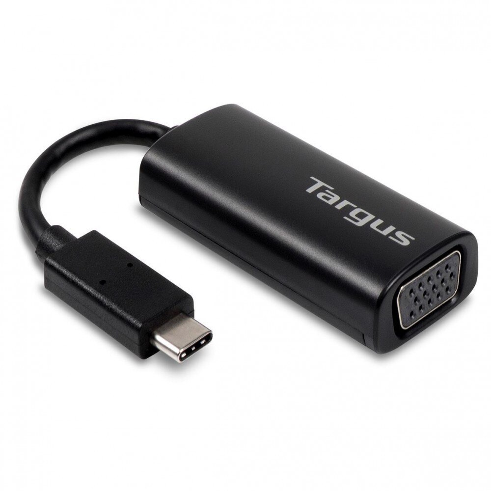 Adaptor cu USB de tip C, VGA, 2 x 2 x 17 cm, Targus, Negru