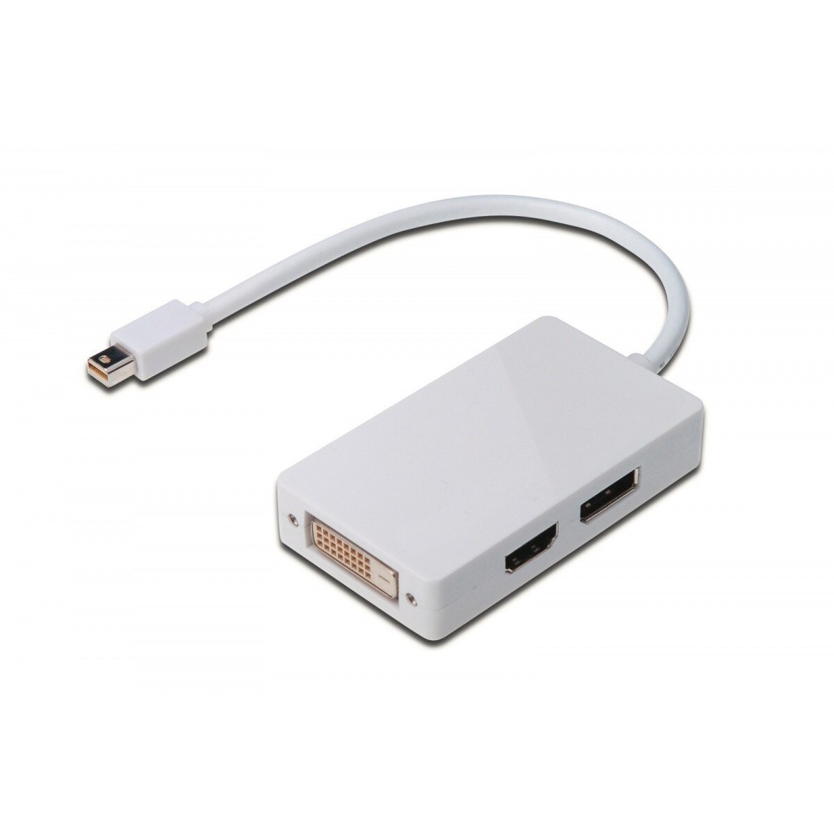Adaptor Displayport 1.1 la HDMI/DVI, Lungime 0.2 m, Assmann, Alb