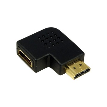 Adaptor unghiular Logilink HDMI tata la HDMI mama, Negru Adaptor unghiular Logilink HDMI tata la HDMI mama, Negru