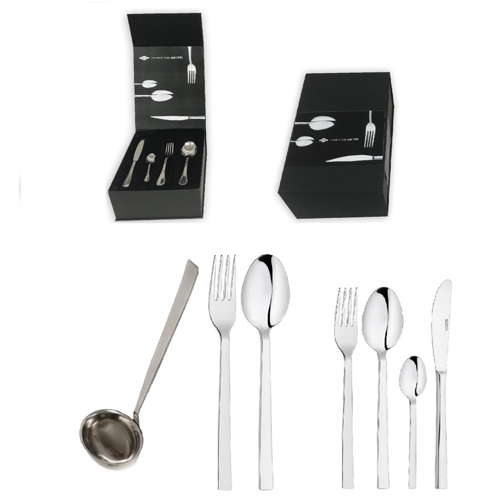 Комплект прибори за хранене Ginevra, Inoxriv, Луксозна кутия, 51 части