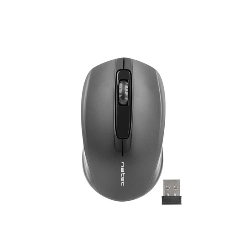 Mouse Natec Jay, Wireless, 1600 dpi, USB, Negru