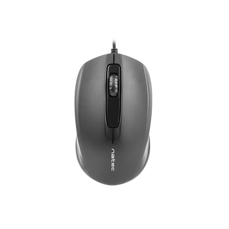 Mouse optic Natec Hoopoe, Cu fir, 1600dpi, USB, Negru