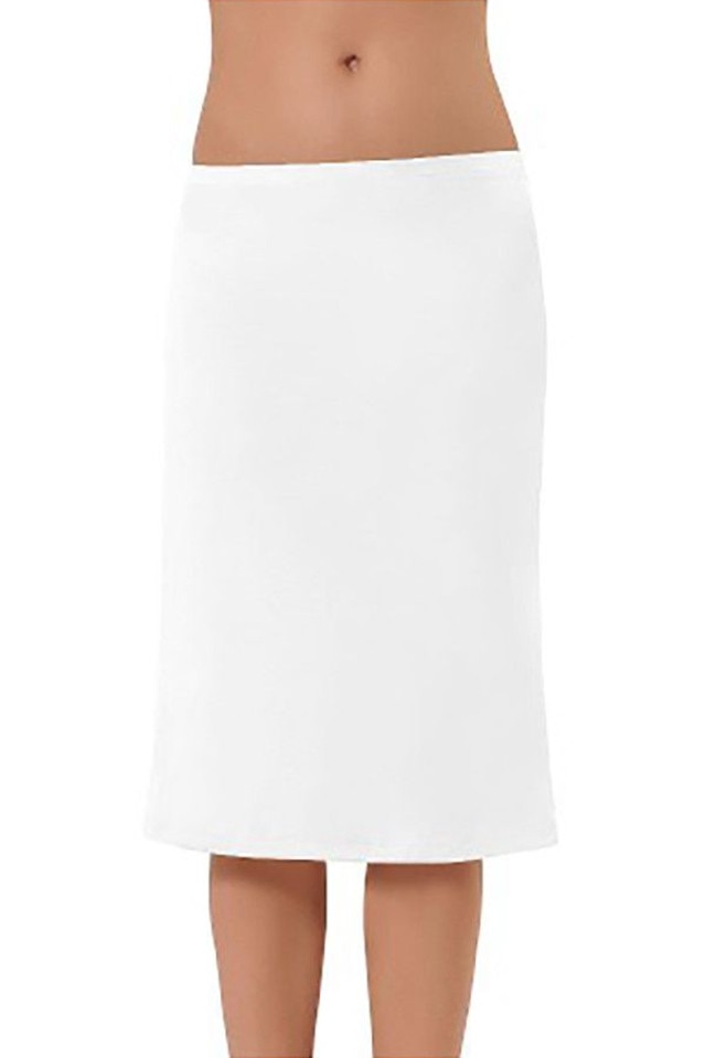 Jupa sub genunchi dama NBB 2901, Alb, Alb