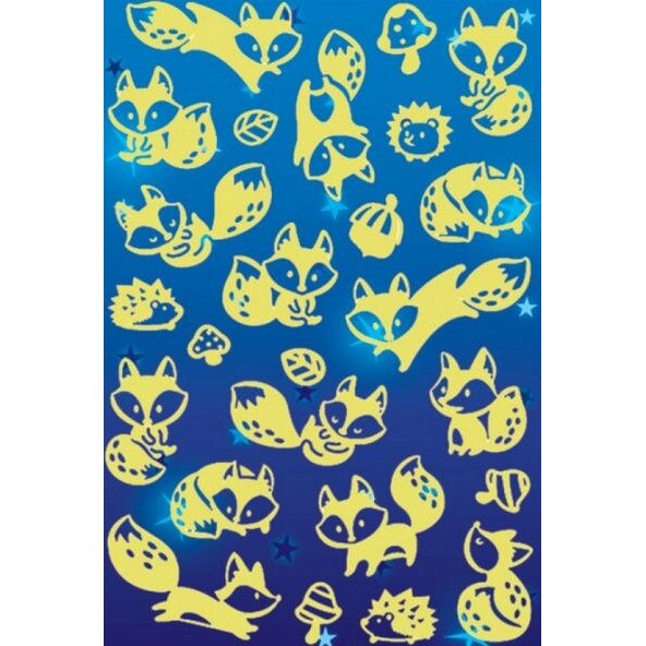 Sticker fosforescent vulpe 14 x 21 cm