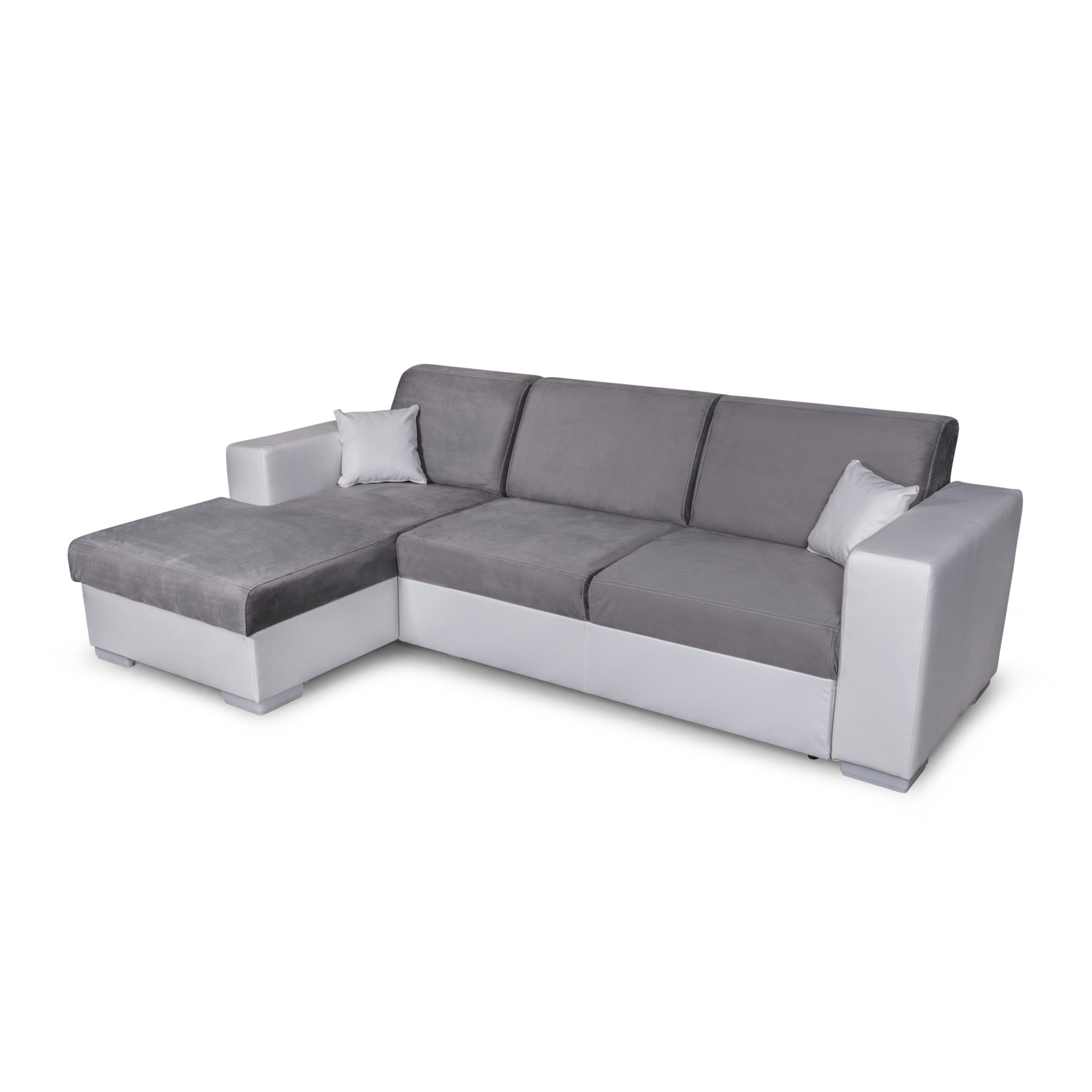 Coltar Caribi extensibil, lada de depozitare, 260 x 156 cm,grey SOHO 10/ALB, DR