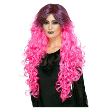 Peruca roz ondulata ombre de lux Peruca roz ondulata ombre de lux