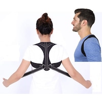 Corector de Postura Spowerts - Corset pentru Indreptare Umeri, Spate si Coloana, ajustabil, L-XL (circumferinta piept > 105 cm)