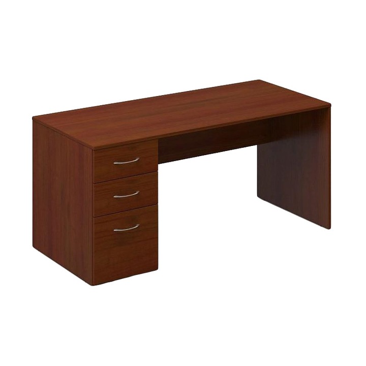 Birou operational nuc, 140x67x75 cm cu 3 sertare