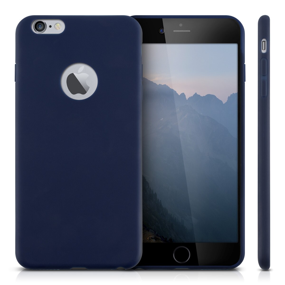 Husa Kabelwelt GKWQCHS112 pentru Apple iPhone 6/6s Plus, Capac silicon slim, Albastru mat